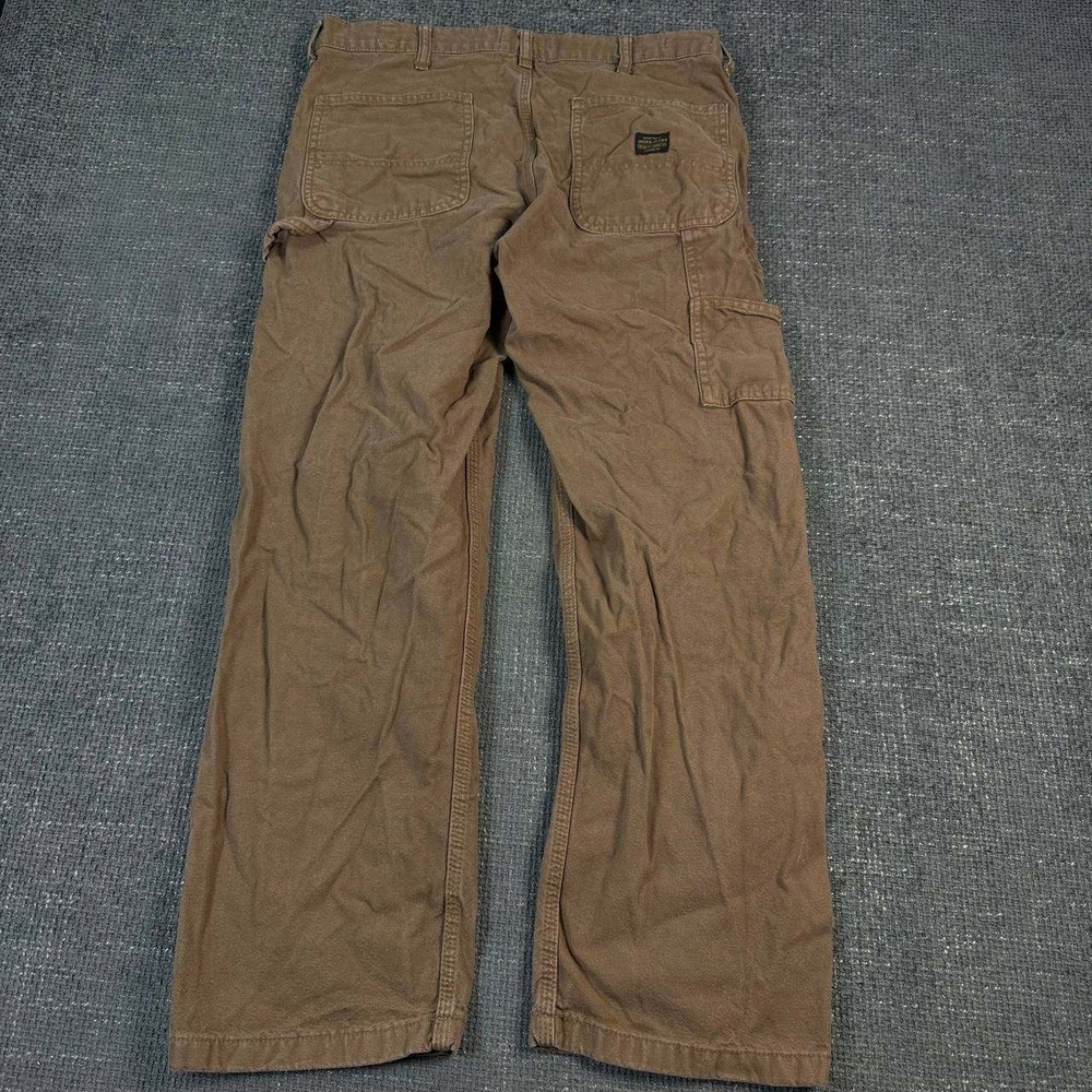 Jack & Jones Carpenter Pants Mens 35x29 Brown Cotton Utility Workwear Straight